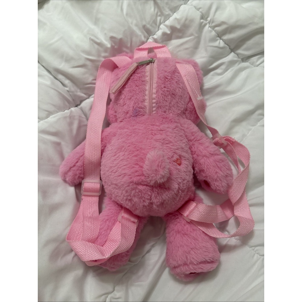 Dolls Kill x Care Bears Cheer Rainbow Plush Backpack - Pink - Picture 2 of 4